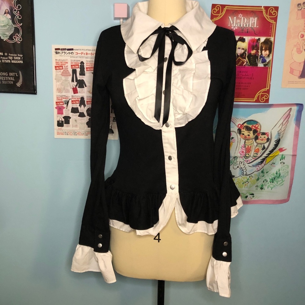 Rare! NWT Putumayo Japan Long Sleeve Top Jirai Kei J-Fashion Gothic Lolita